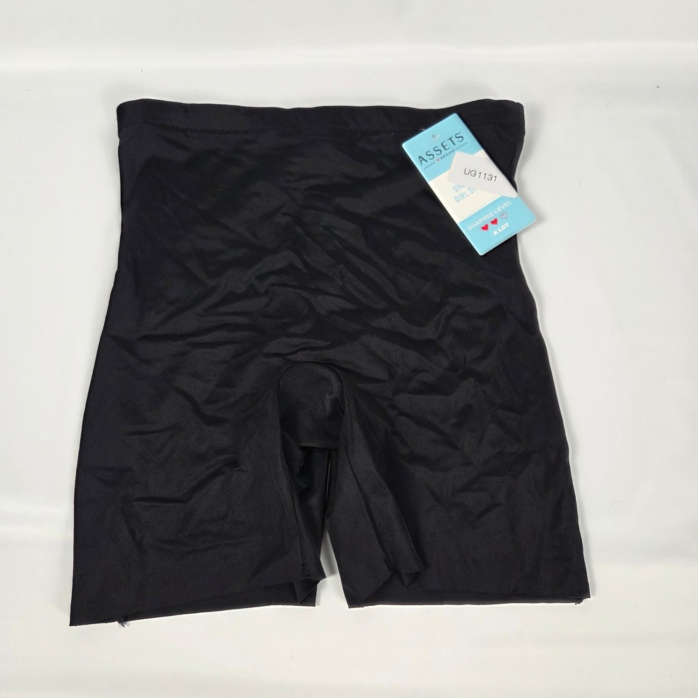 Assets by Spanx Black Shaping Girlshort Tummy Control Shaper Shorts NWT S